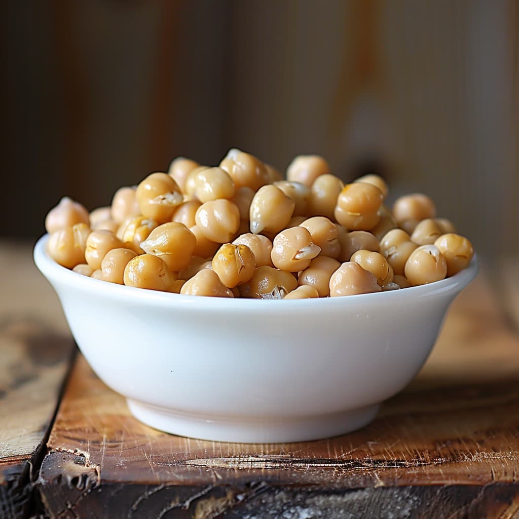 Boiled Chickpeas served in a bowl