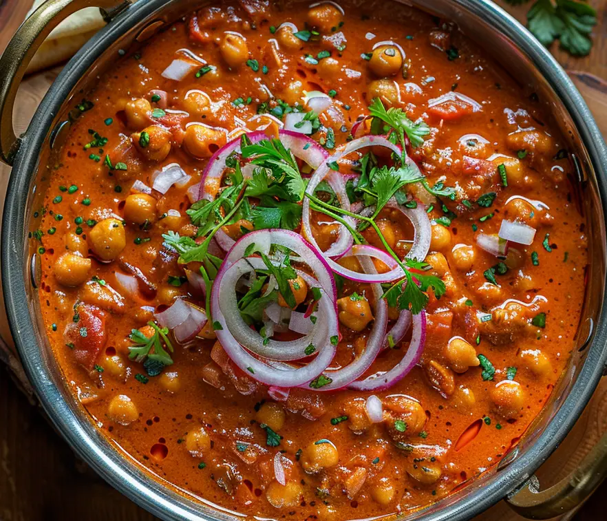 Chickpeas curry with spices