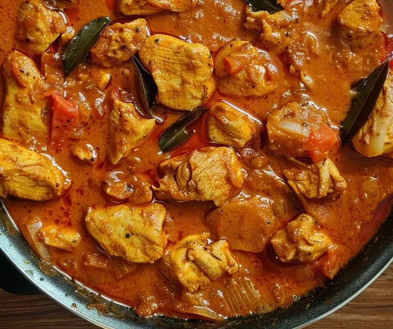 Cooking chicken curry