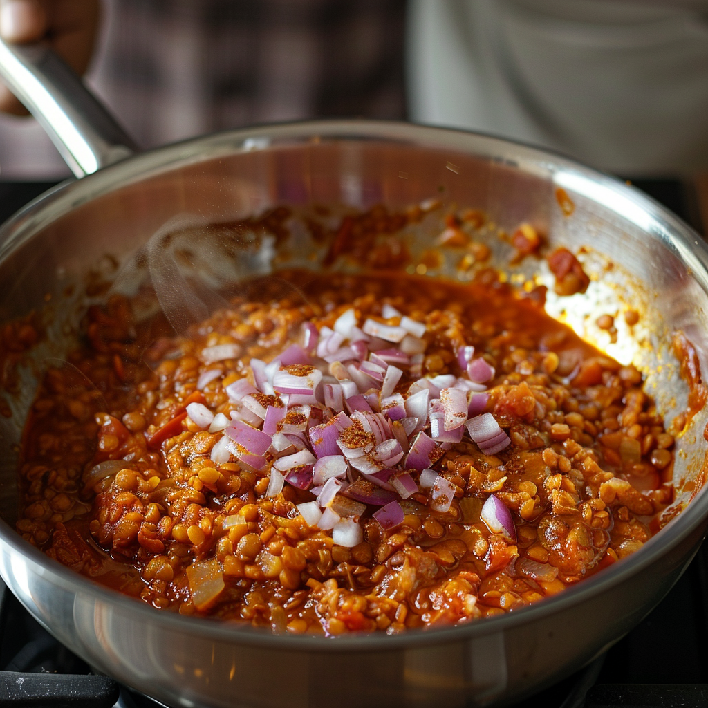 Masoor dal almost prepared