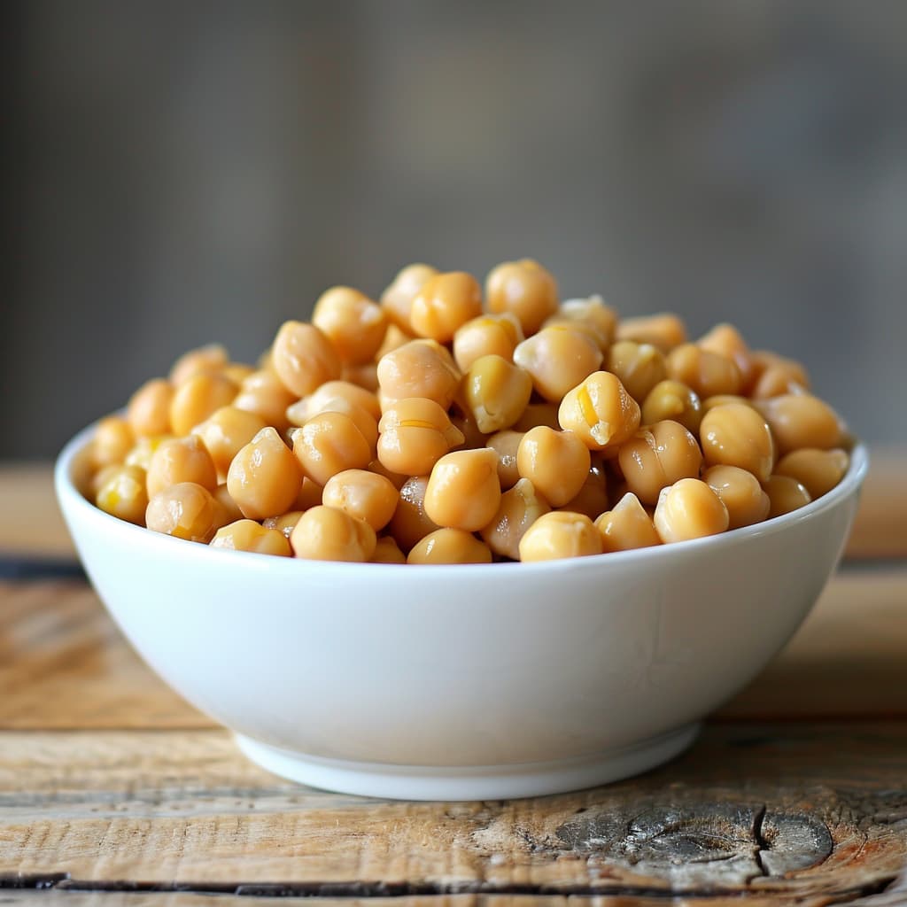 raw cooked chickpeas