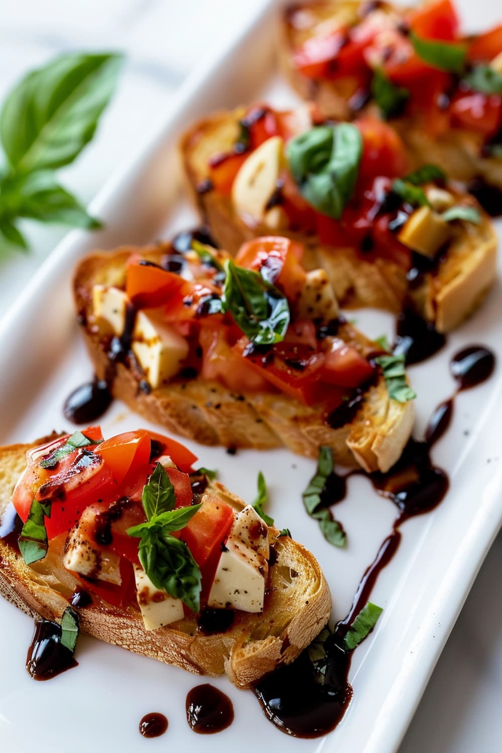 Caprese Bruschetta with a Balsamic Twist