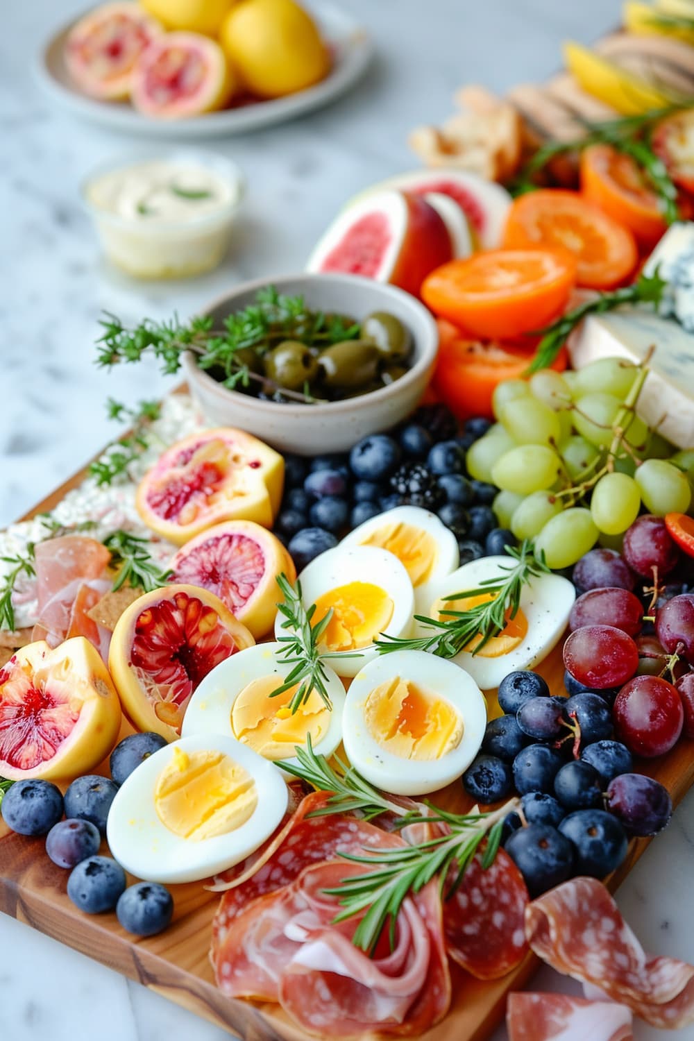 Charcuterie Board with Seasonal Fruits and Cheeses