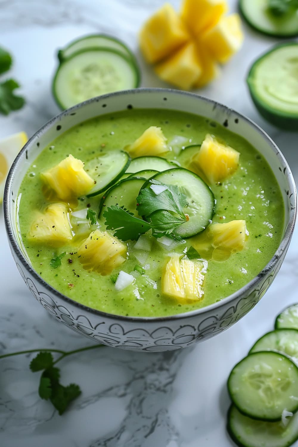 Chilled Cucumber and Avocado Soup