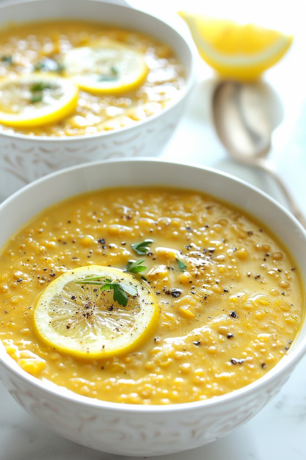 Chilled Lentil Soup with Lemon and Mint