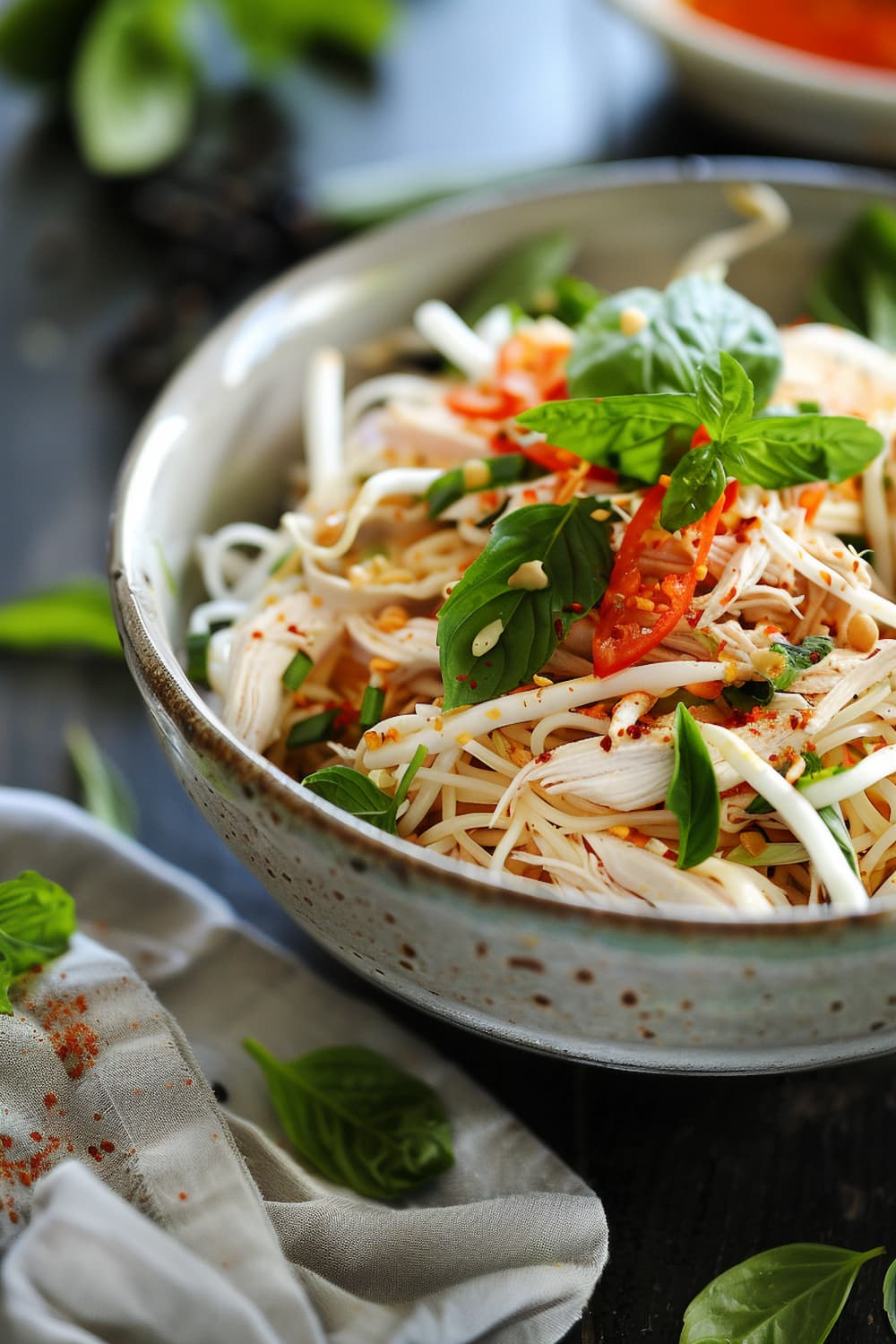 Cold Noodles with Shredded Chicken