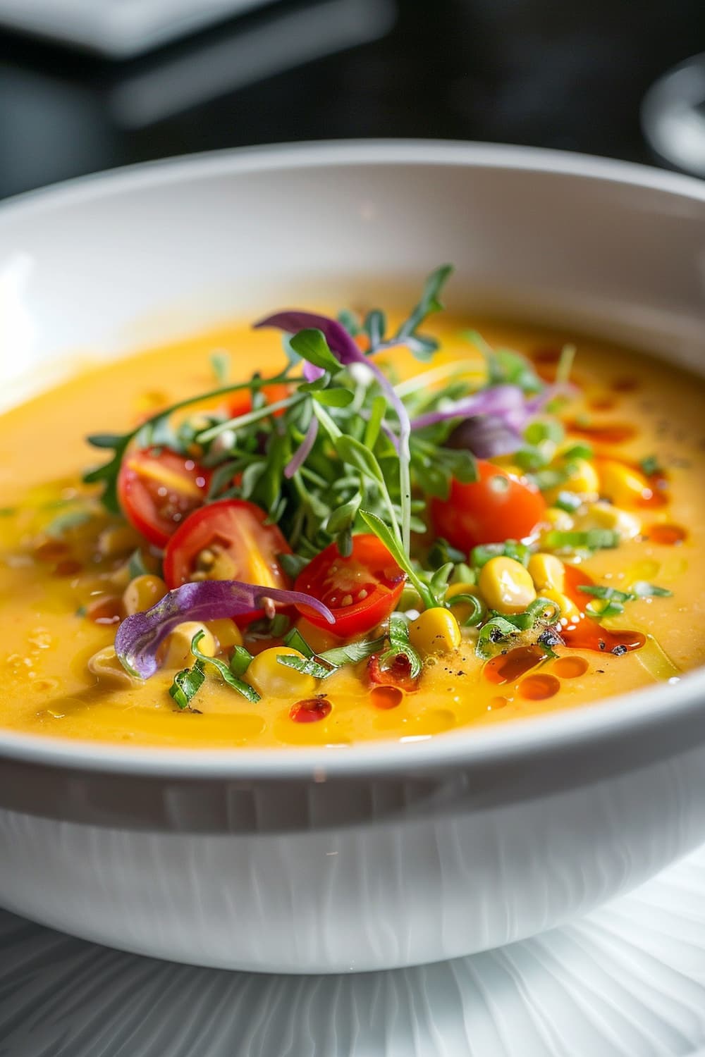 Creamy Gazpacho with Corn