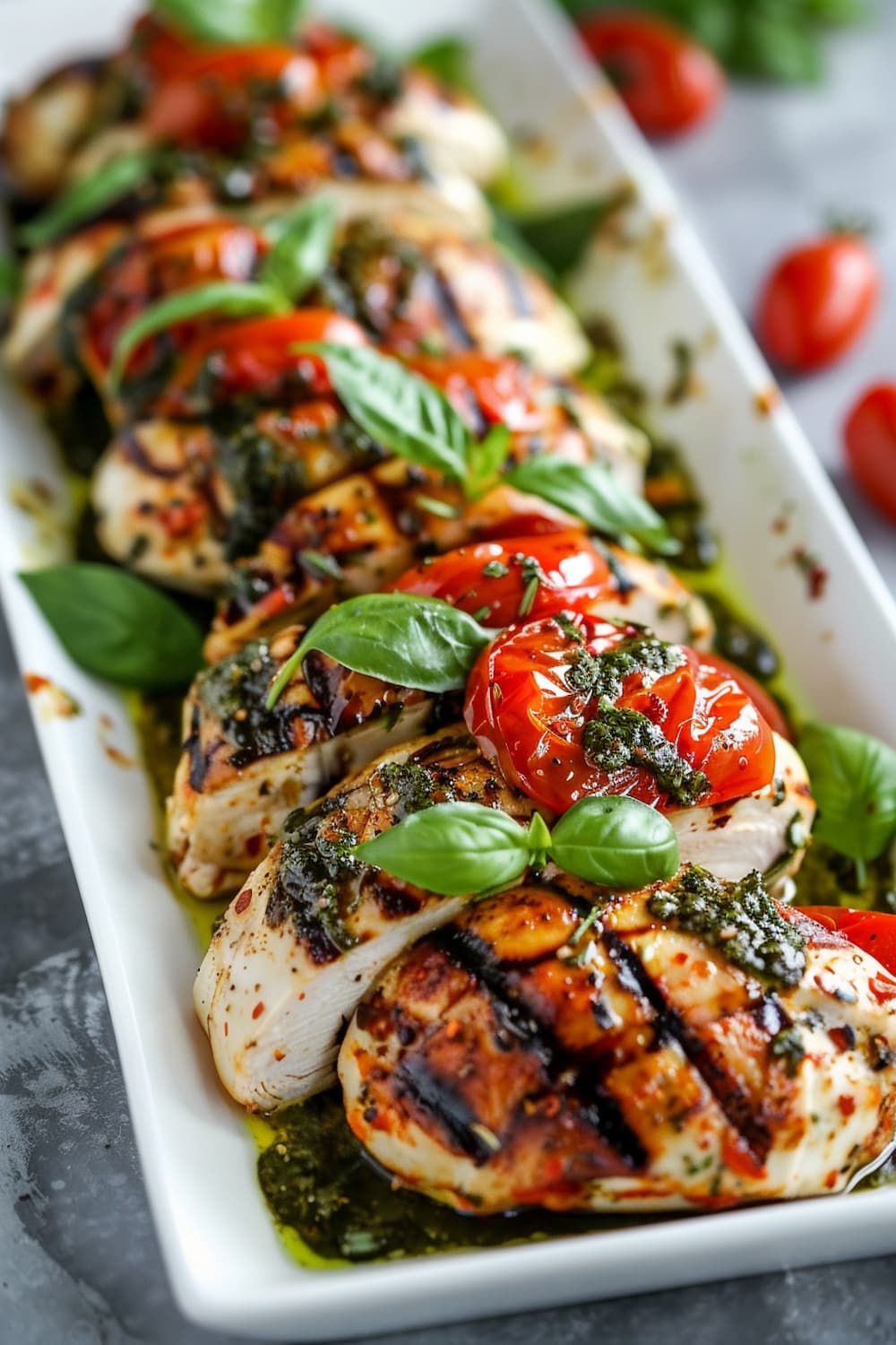 Grilled Caprese Stuffed Chicken Breasts