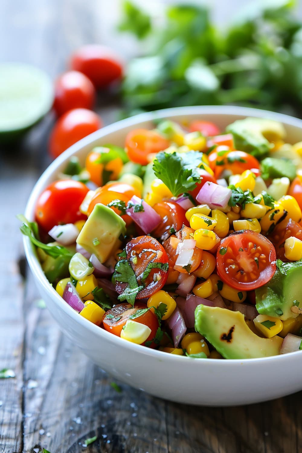 Grilled Corn Salad with Avocado and Lime