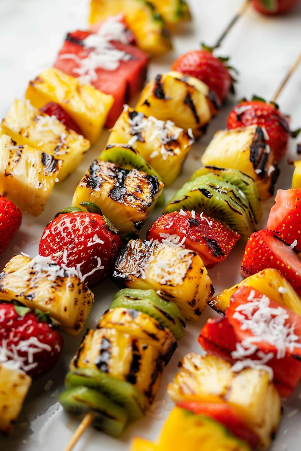 Grilled Fruit Kabobs with Honey-Lime Drizzle