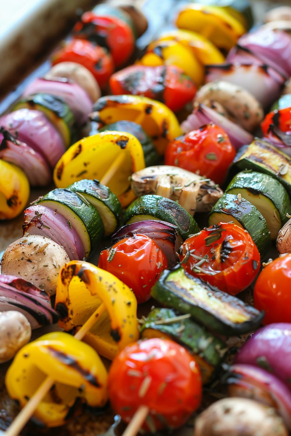 Grilled Vegetable Skewers with Herb Marinade