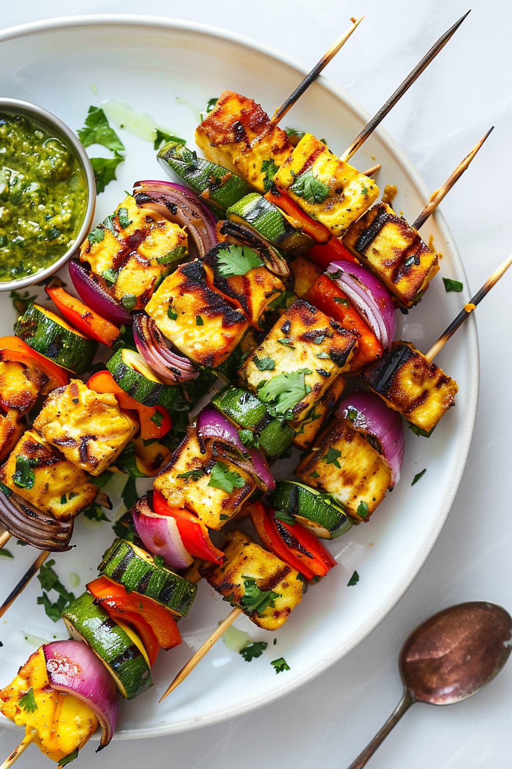 Grilled Vegetable and Tofu Kebabs