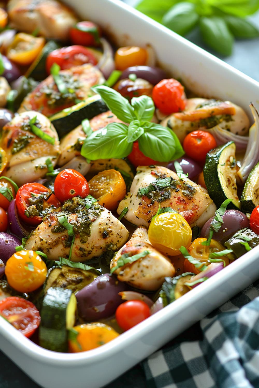 Herb-Roasted Chicken with Summer Vegetable Ratatouille