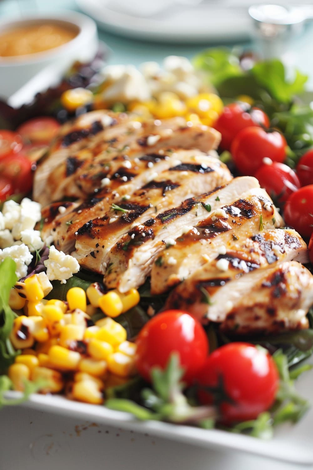 Mexican Street Corn Salad with Grilled Chicken