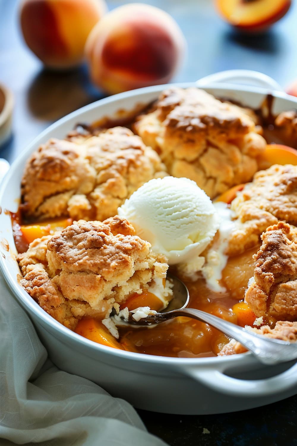 Peach and Blackberry Cobbler