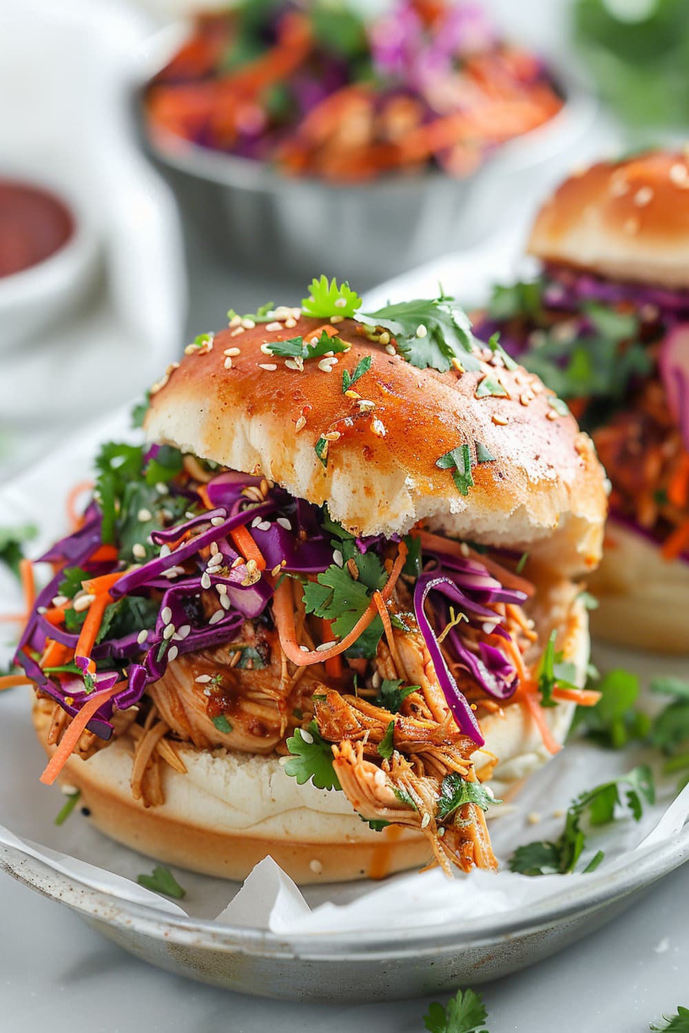 Pulled Chicken Sandwiches