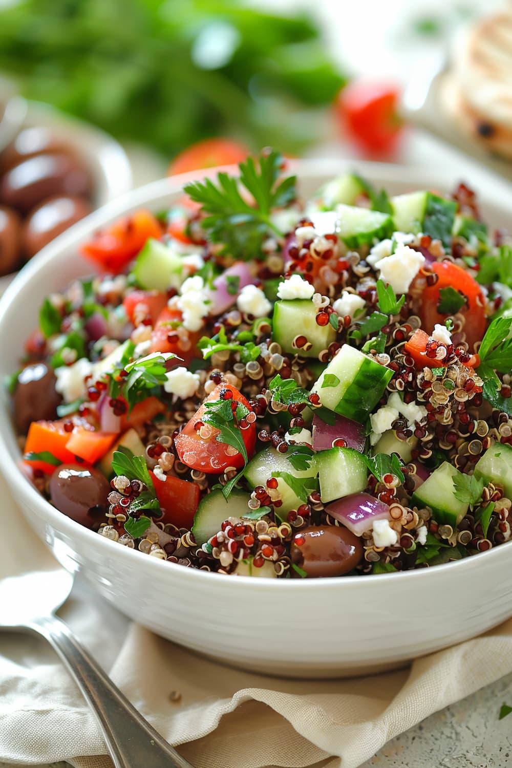 Quinoa Tabbouleh with Herbs and Feta