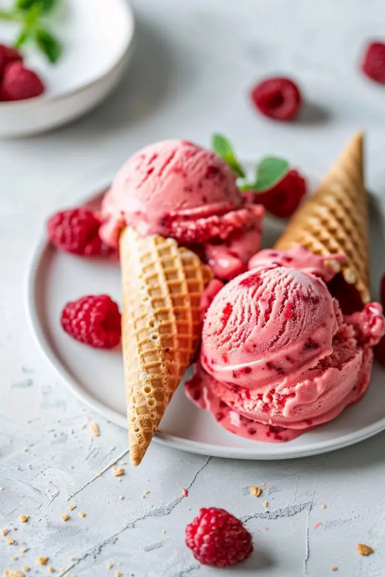 Raspberry sorbet