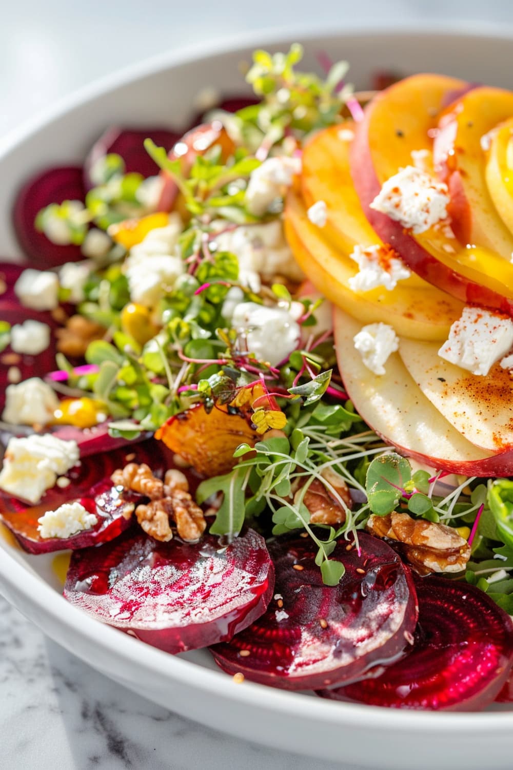 Roasted Beet Salad with Goat Cheese and Balsamic Glaze