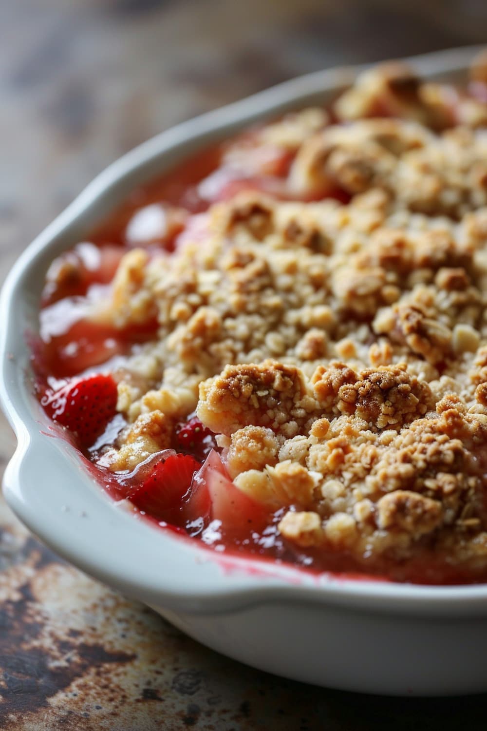 Strawberry Rhubarb Crumble