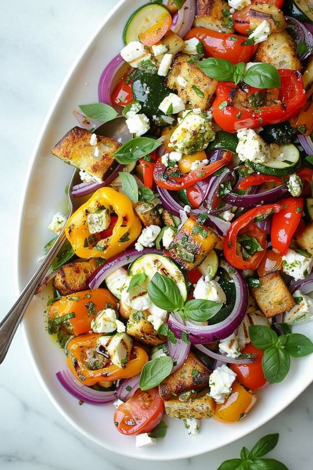 Summer Vegetable Panzanella Salad