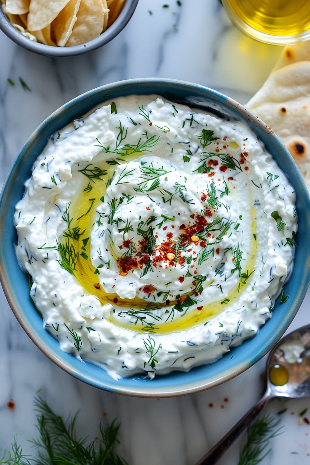 Whipped Feta with Herbs and Roasted Garlic