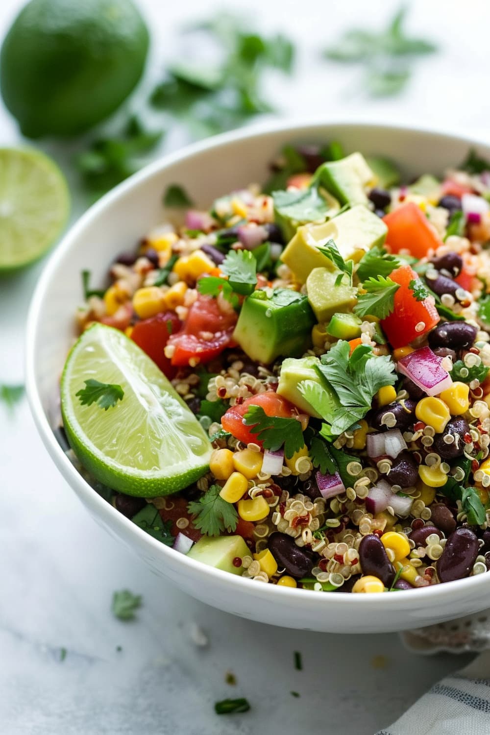 Zesty Quinoa Salad with Peppers, Corn, and Black Beans