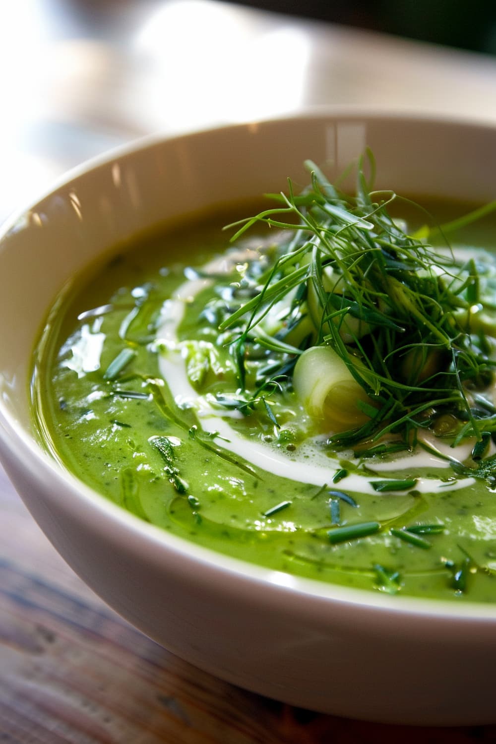 Zucchini Soup with Lemon and Dill