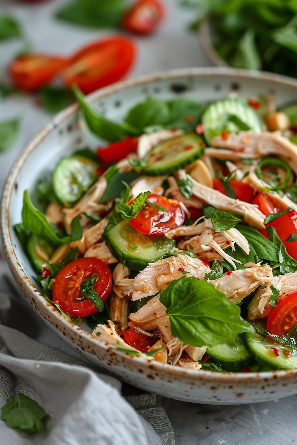 Thai Chicken and Cucumber Salad