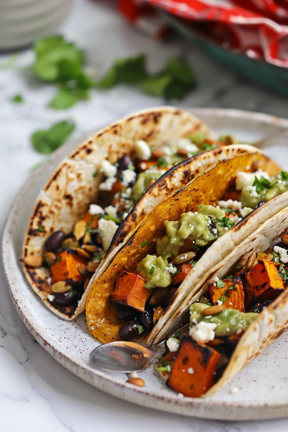 Baked Sweet Potato and Black Bean Tacos