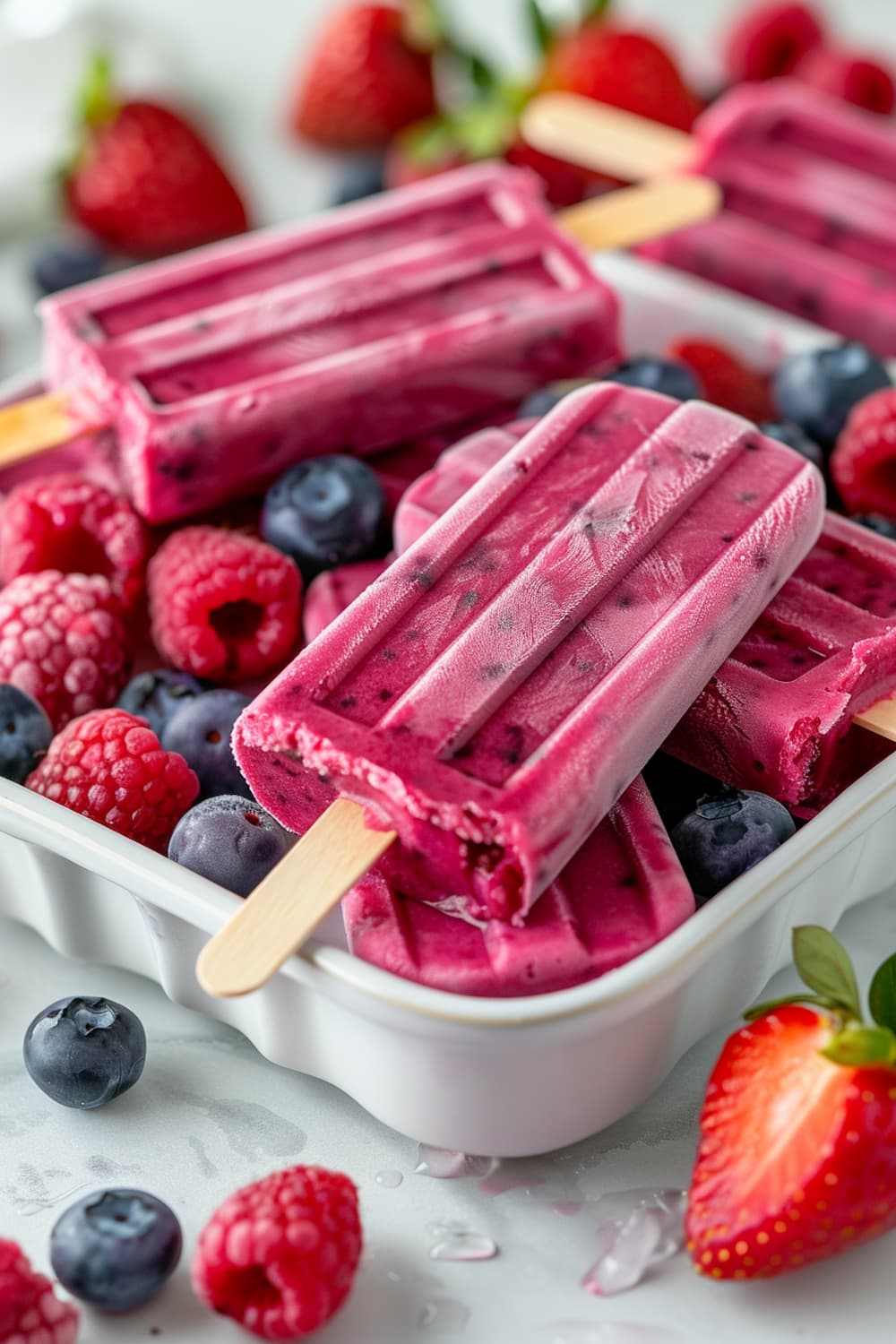 Colorful Smoothie Popsicles