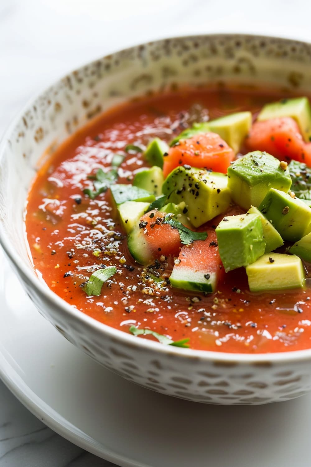 Gazpacho Soup with Fresh Vegetables