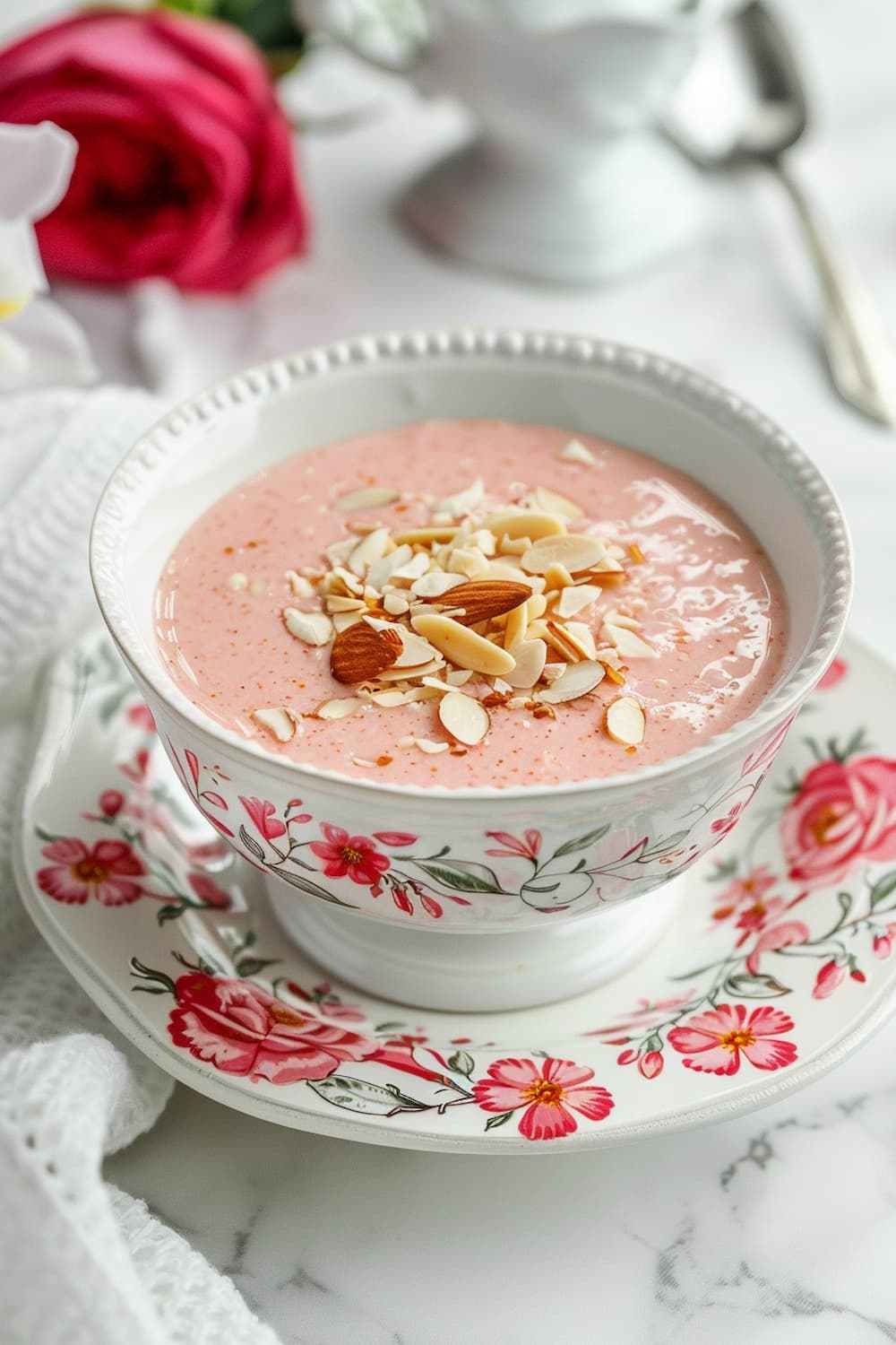  Gulab Phirni(Rosewater Pudding)