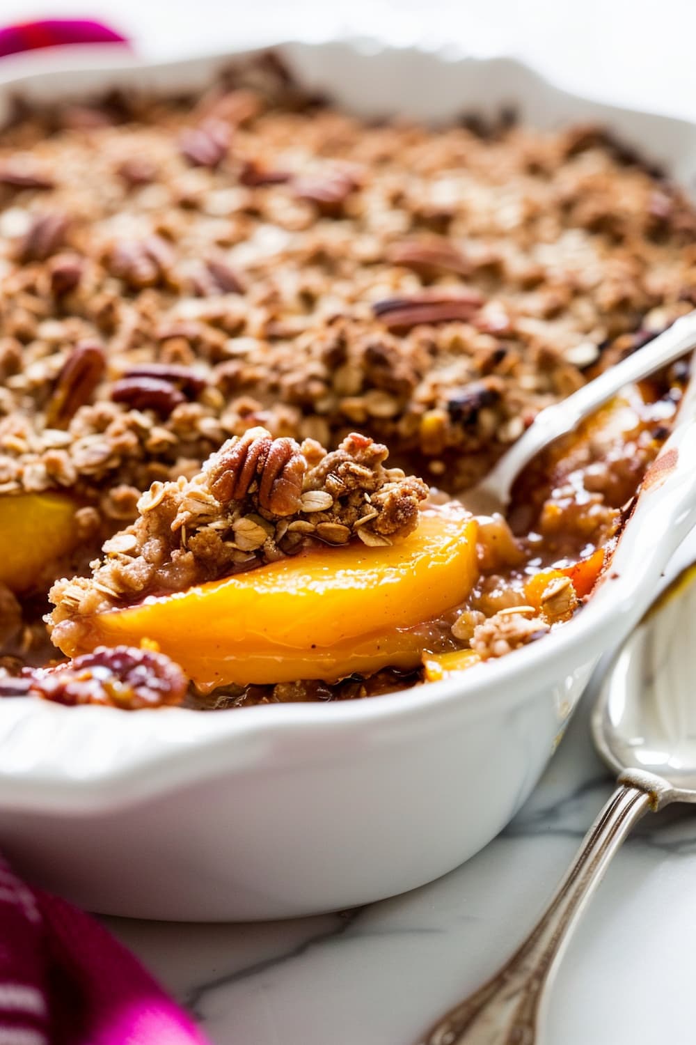 Healthy Peach Crumble