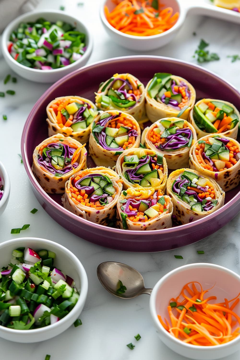 Hummus and Veggie Pinwheels