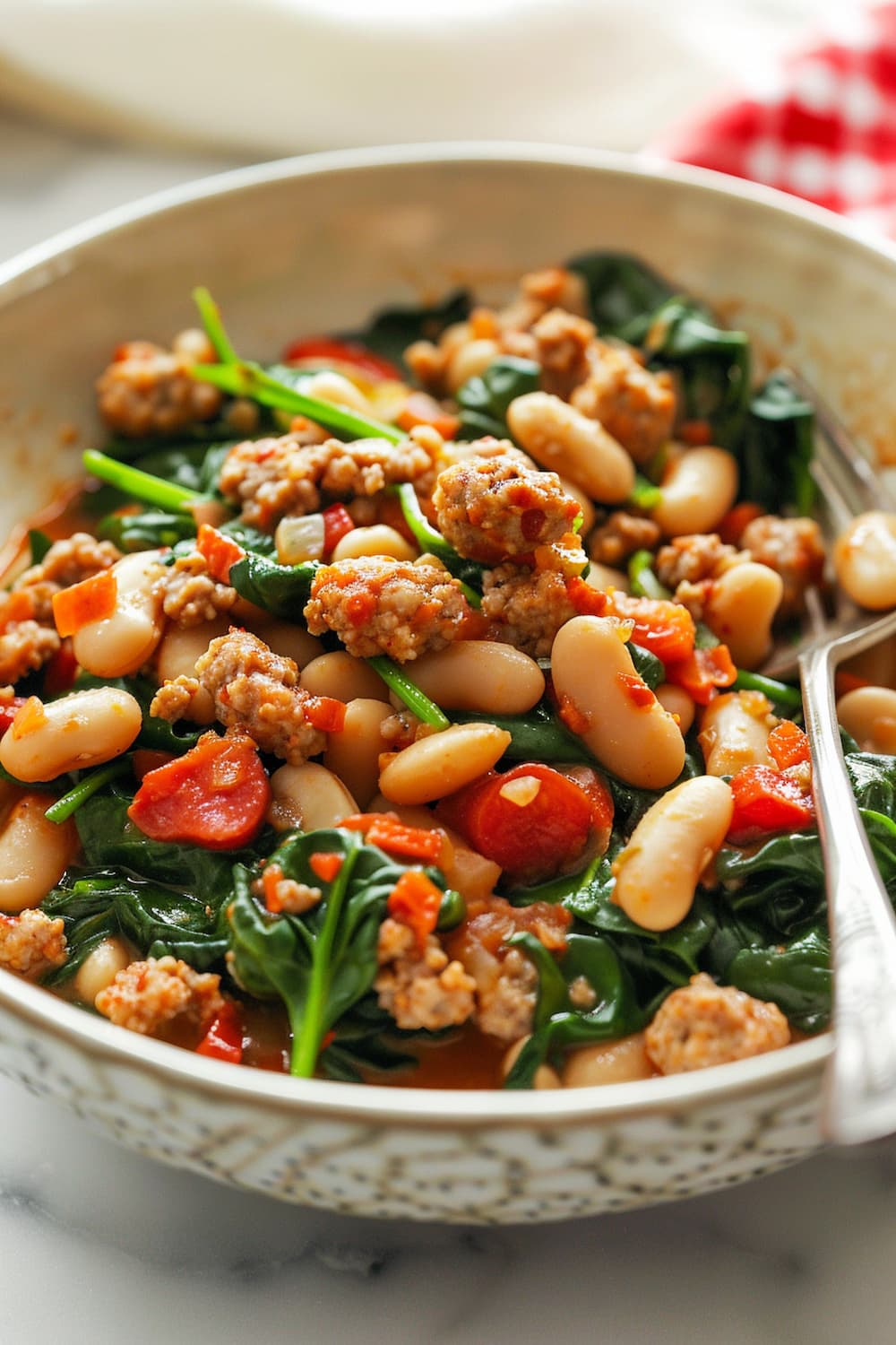 Italian Sausage and Vegetable Skillet with White Beans