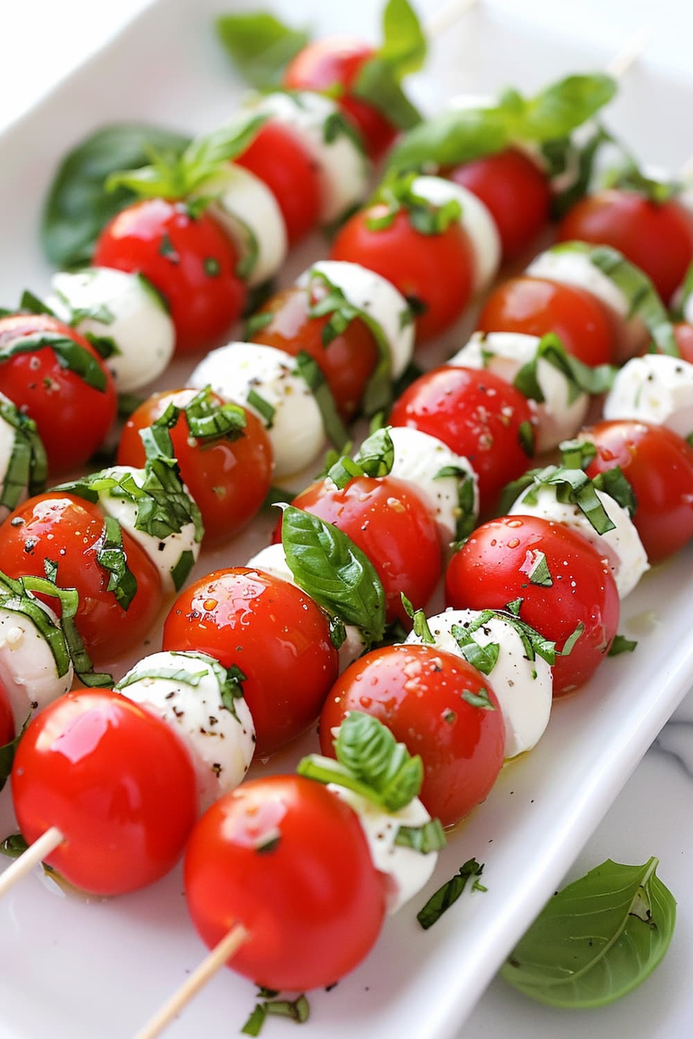 Mini Caprese Salad Bites on Toothpicks