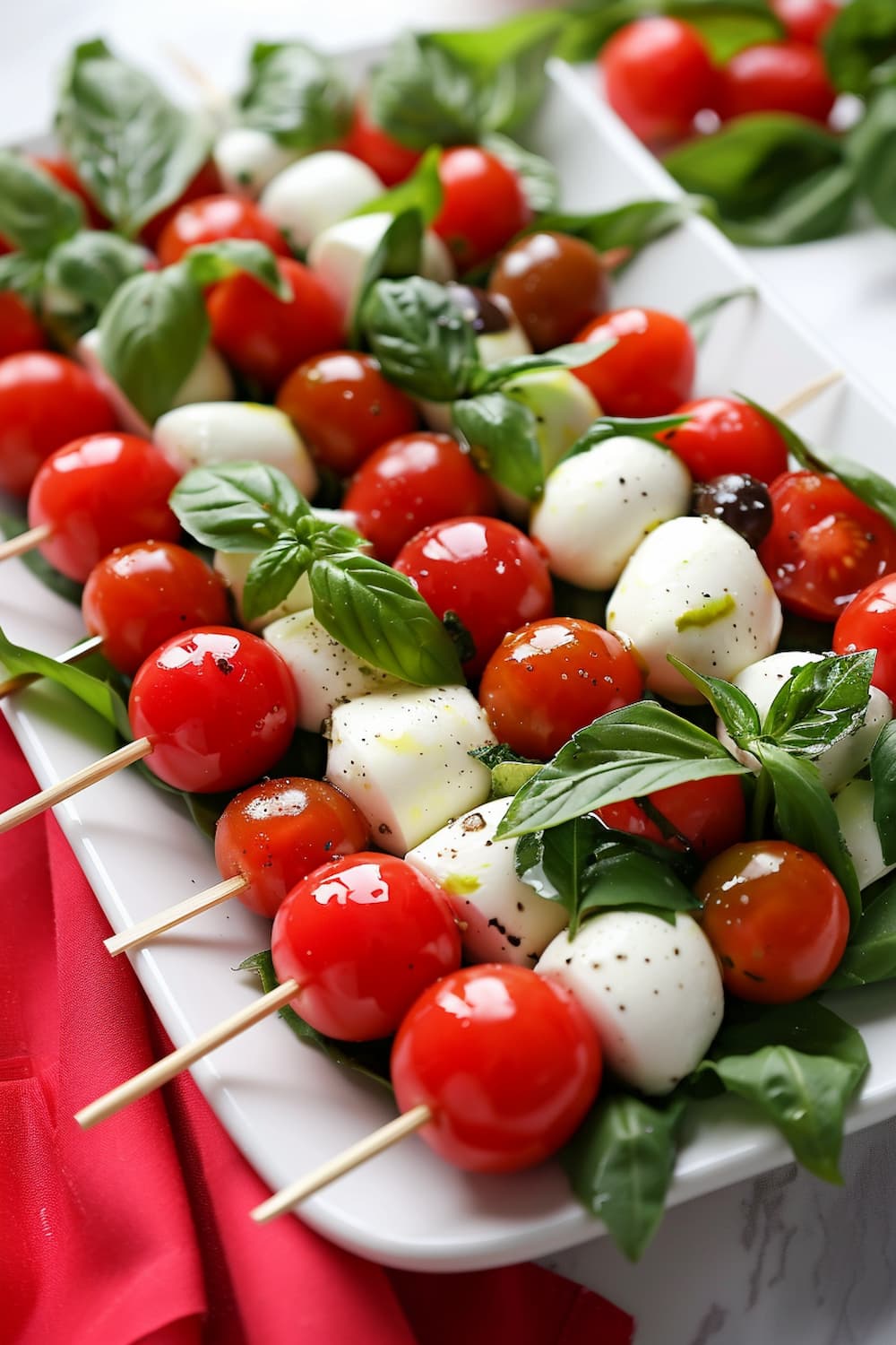 Mini Caprese Skewers with Balsamic Glaze