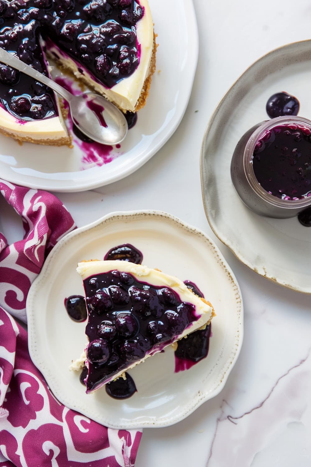 No-Bake Blueberry Cheesecake with Lavender