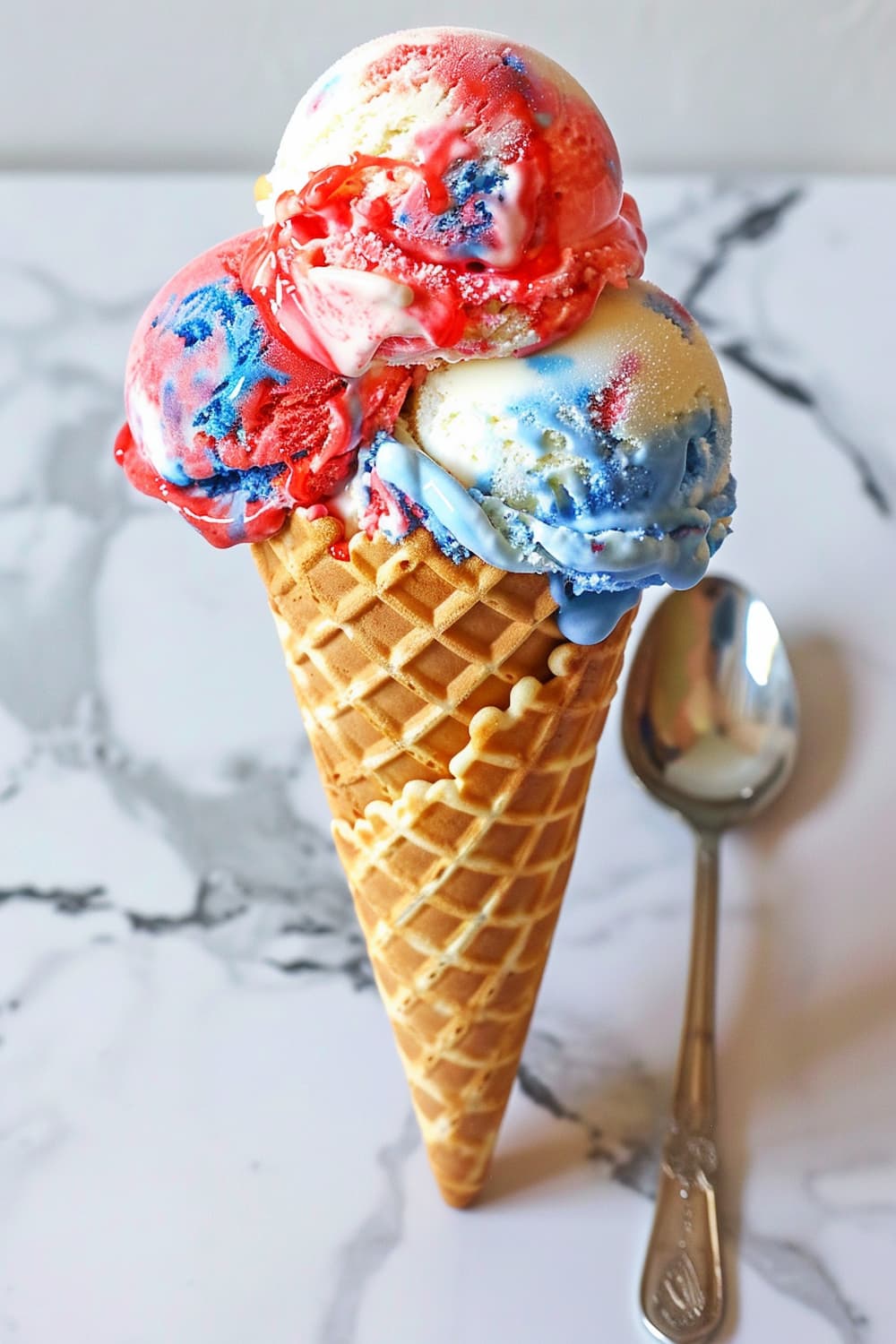 No-Churn Red, White, & Blue Ice Cream