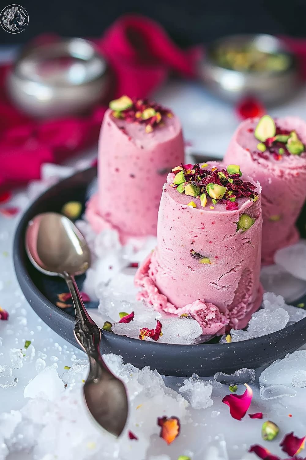 Pista Kulfi - Rose and Pistachio Dessert