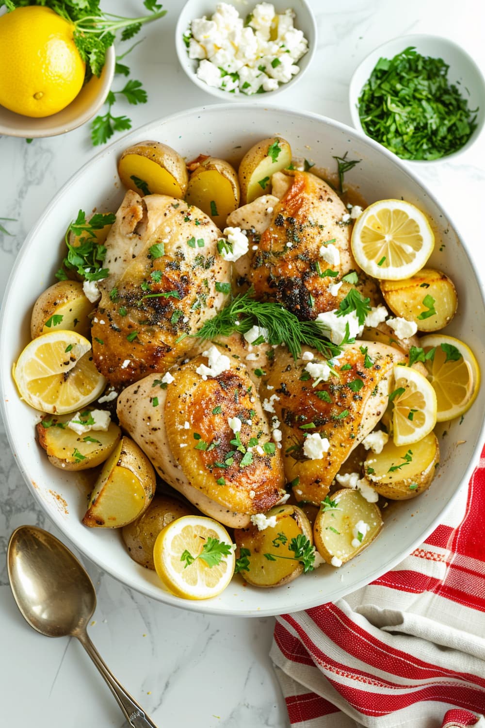 Sheet Pan Lemon Herb Chicken with Potatoes