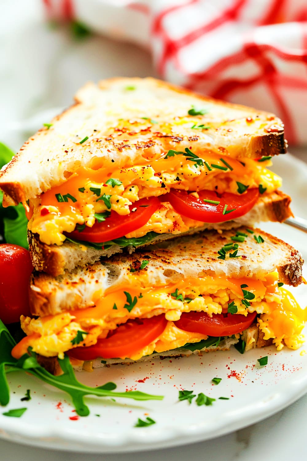 Spiced Scrambled Egg and Tomato Sandwich