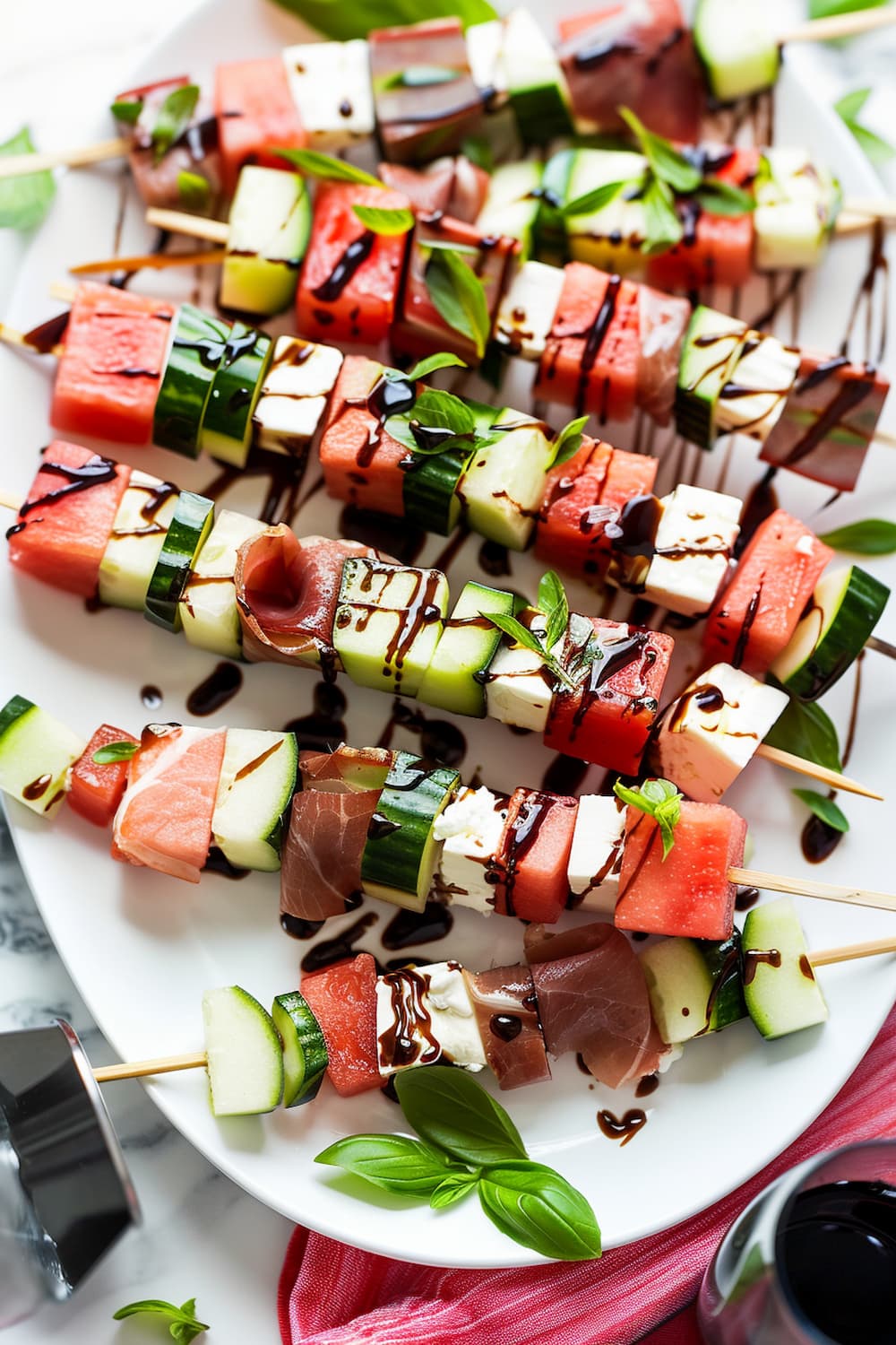 Spiced Watermelon Skewers with Feta and Mint