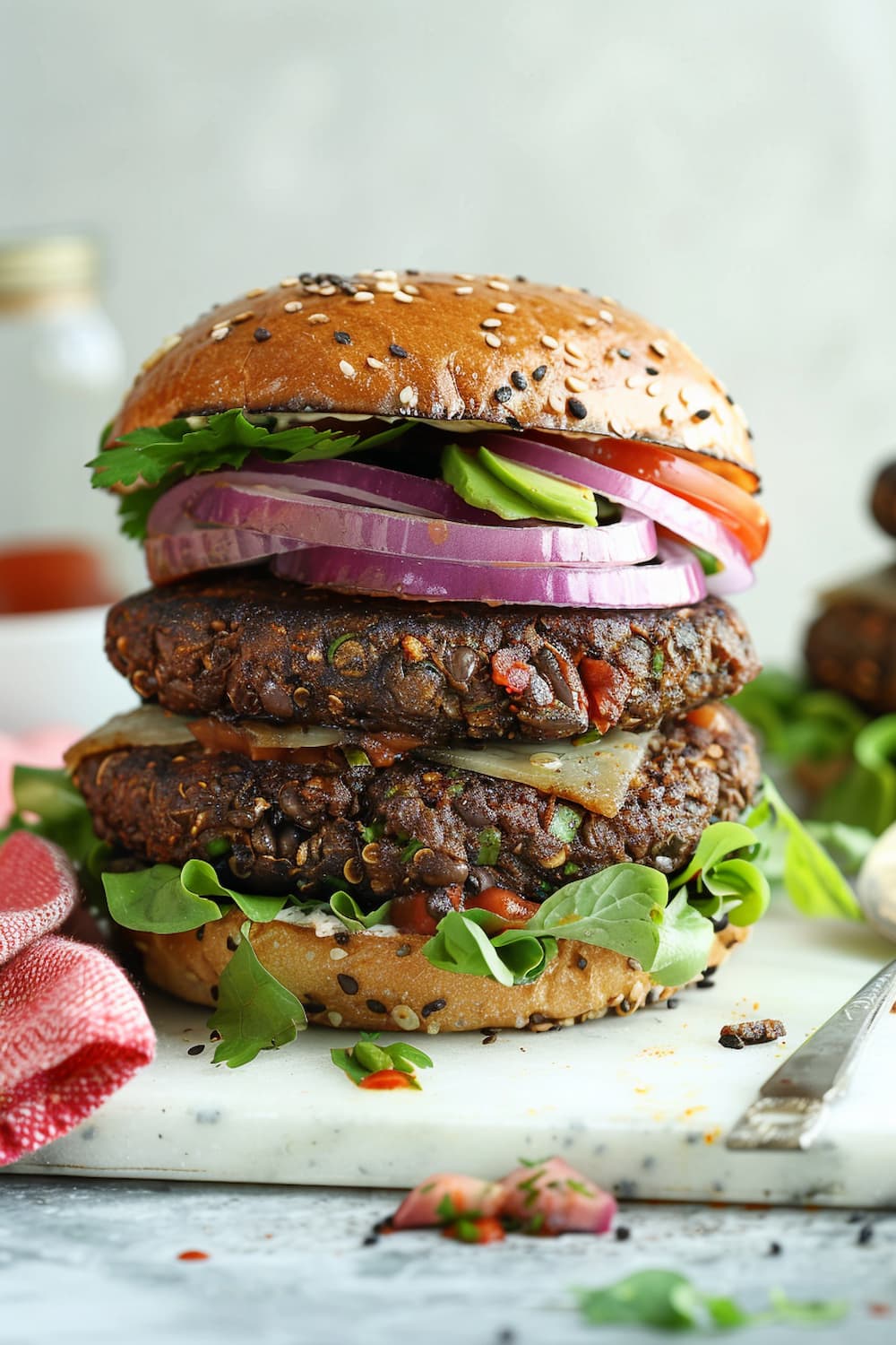 Spicy Black Bean and Sweet Potato Burgers