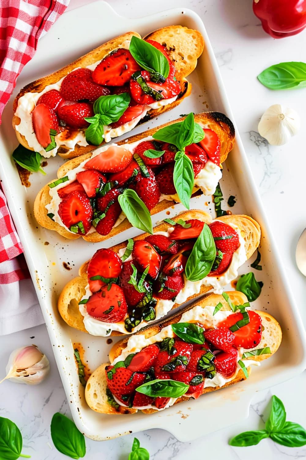 Strawberry Basil Balsamic Chicken Salad Sandwich