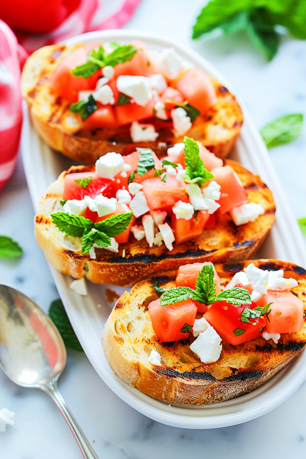 Watermelon Feta Bruschetta