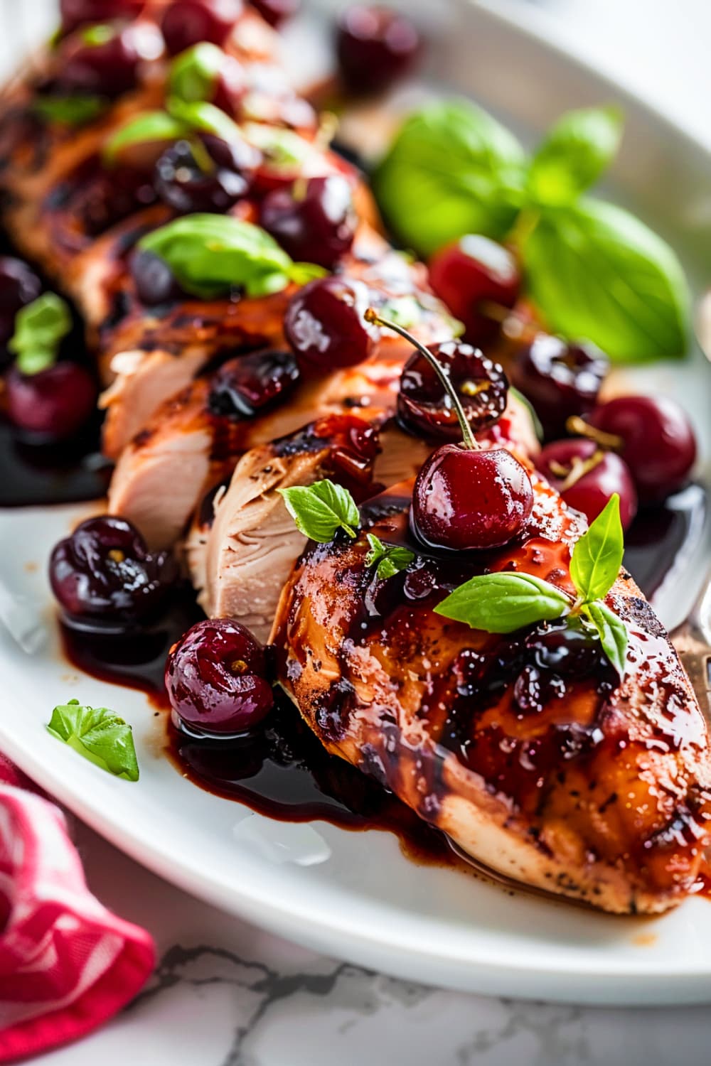 Balsamic Cherry Glazed Chicken 