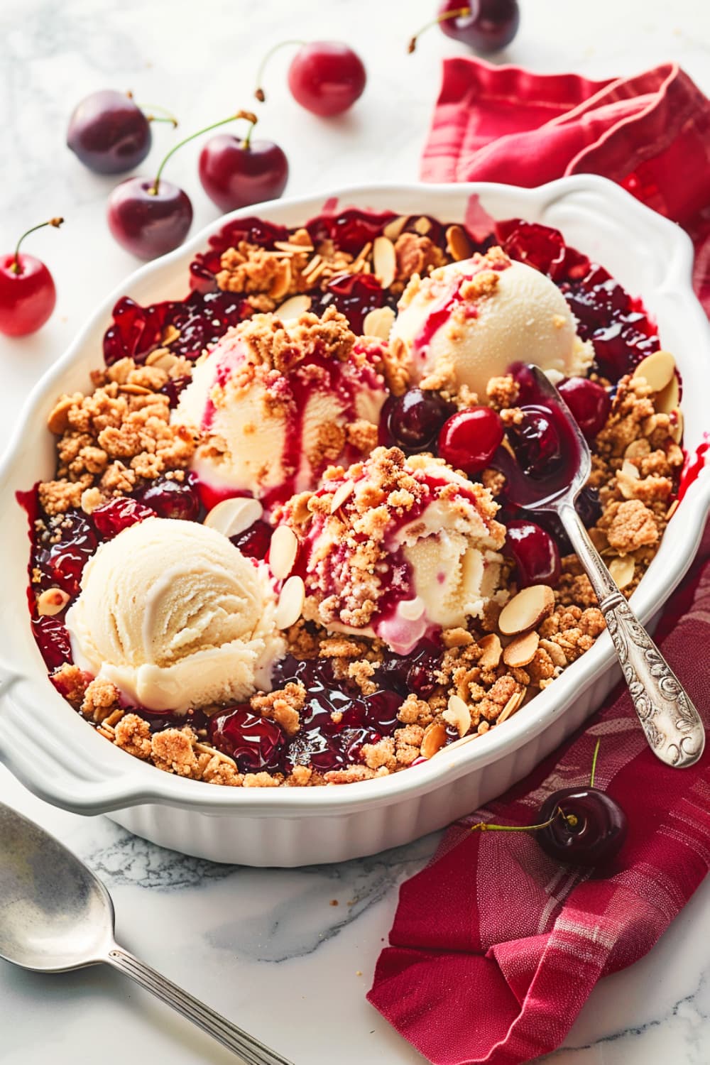 Cherry Almond Crisp