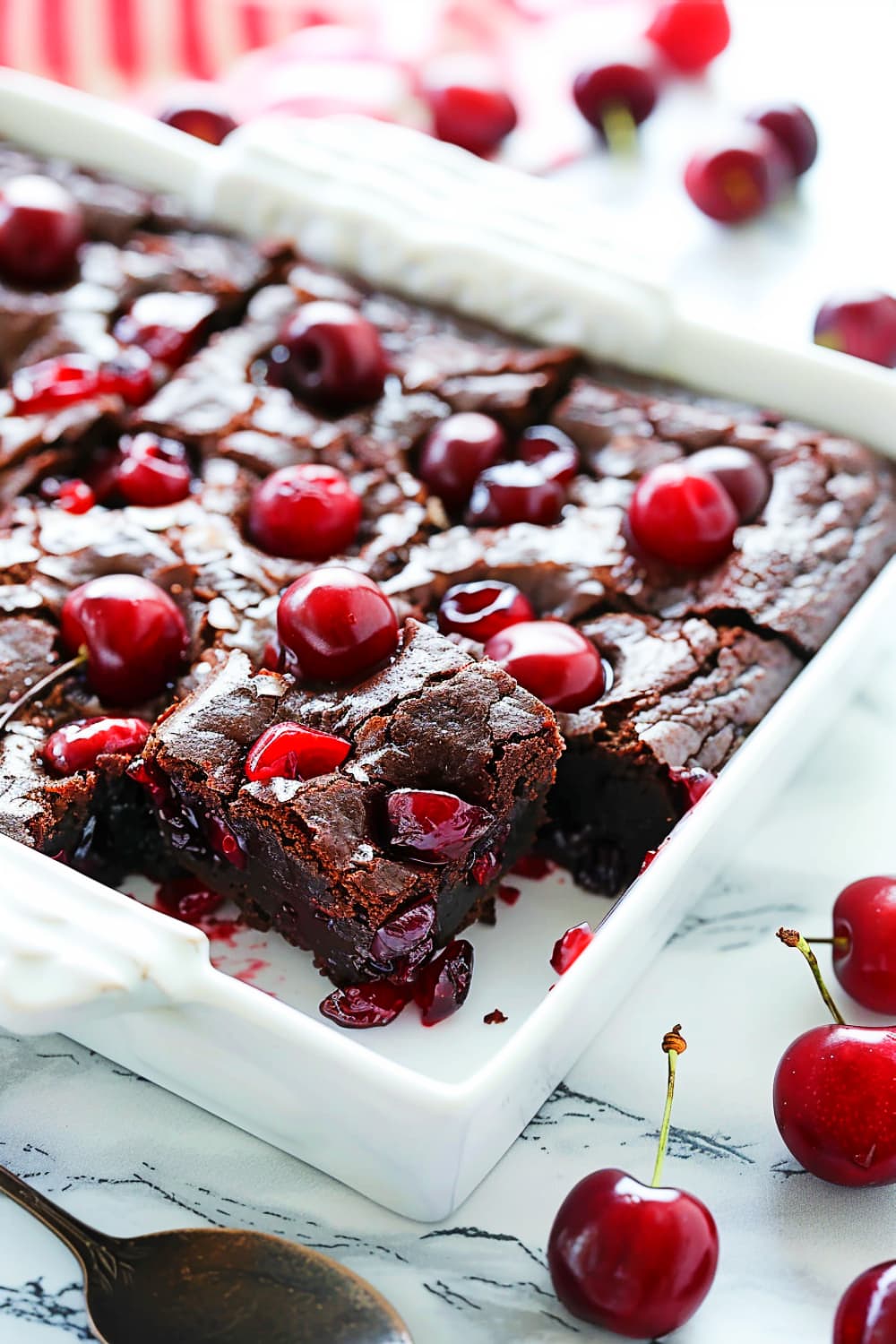 Dark Chocolate Cherry Brownies